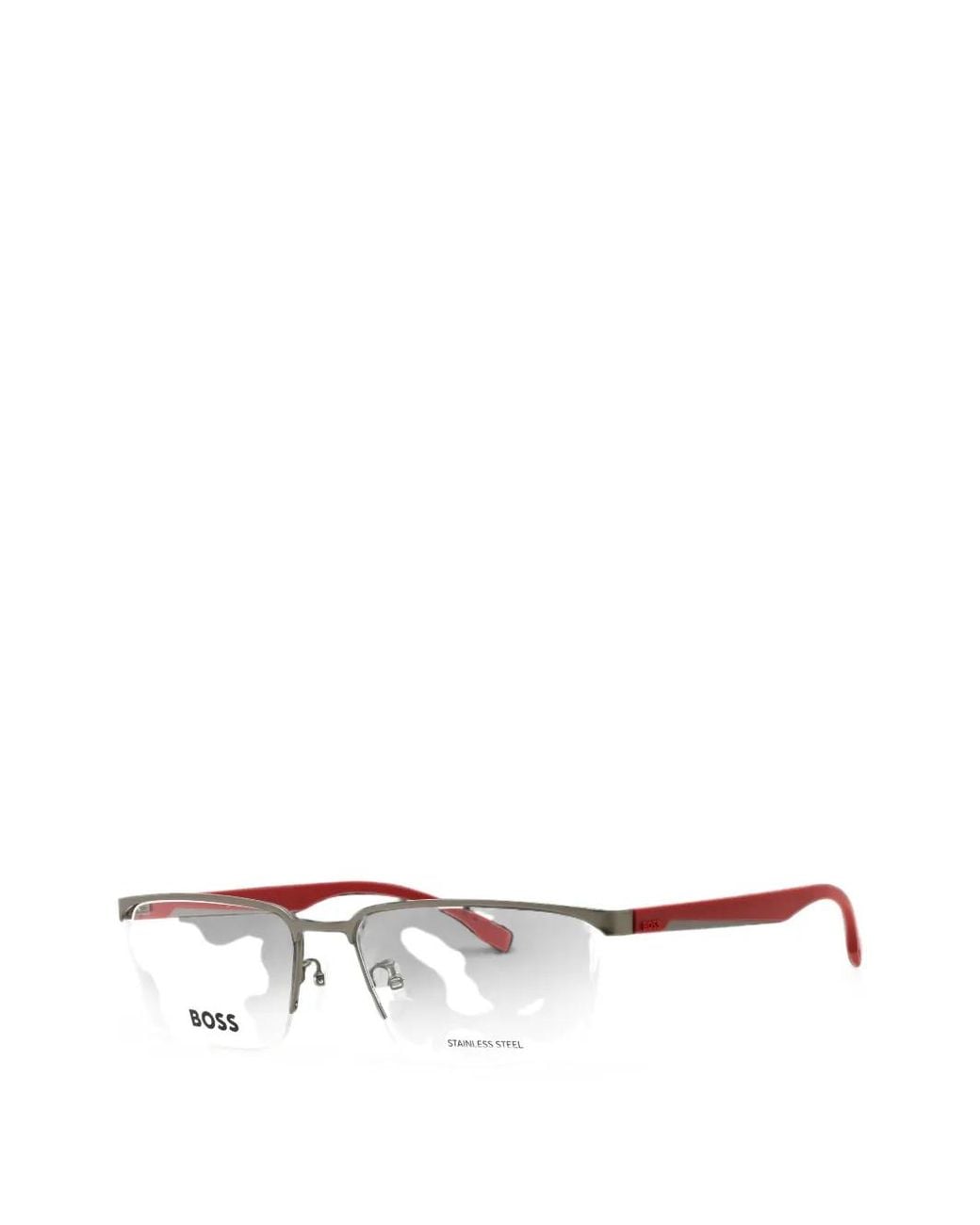 Boss White Lunettes De Vue À Monture Rectangulaire for men