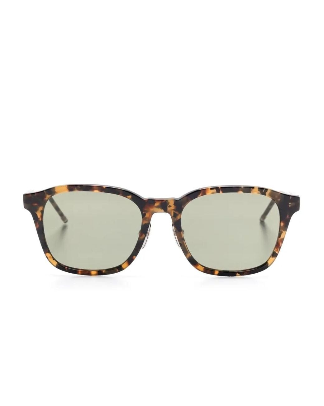 Thom Browne Brown Acetate Rectangular Sunglasses