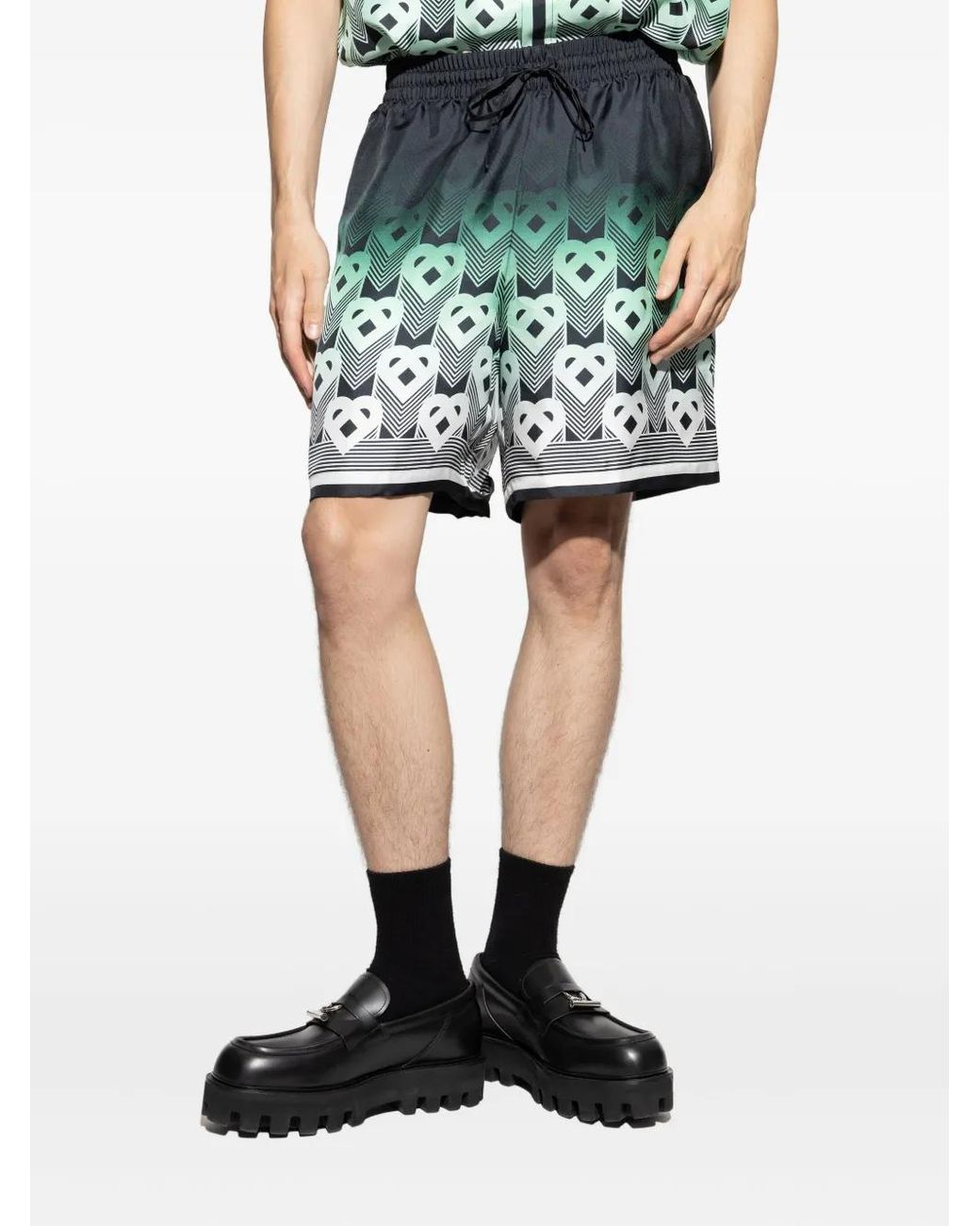Casablanca Green Gradient Monogram Shorts for men