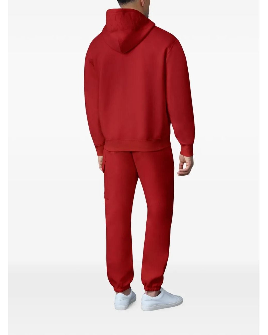 Mackage Red Kolton-Zz Logo-Debossed Hoodie for men
