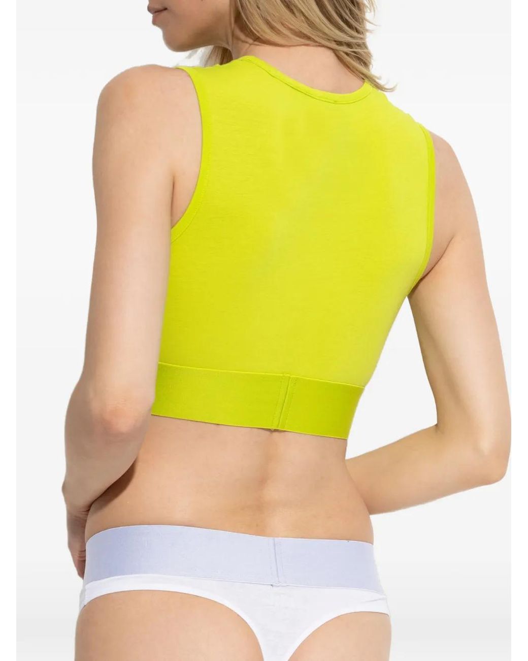DIESEL Yellow Ada-D-Pop Logo-Waistband Top