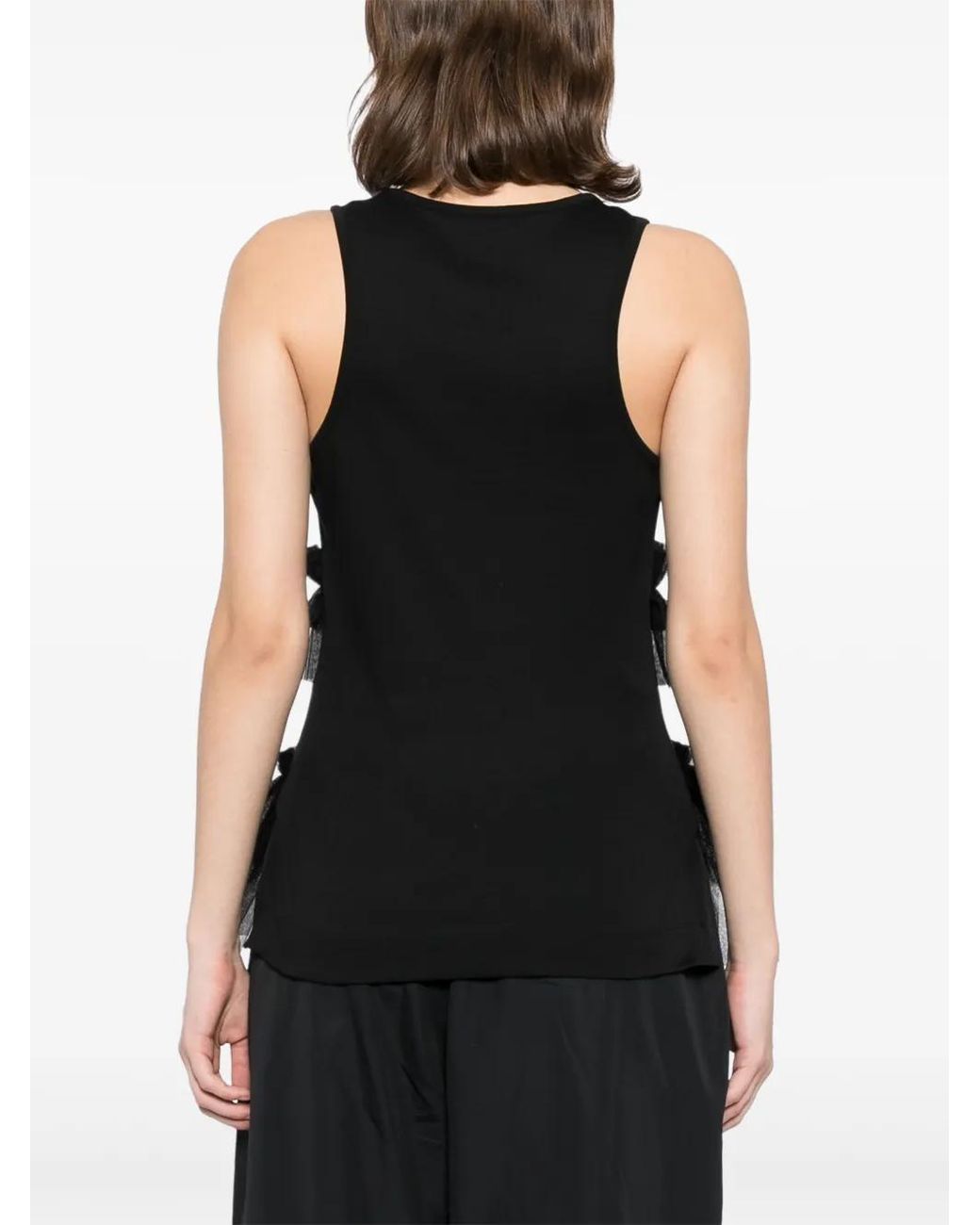 Simone Rocha Black Tutu-Hem Tank Top