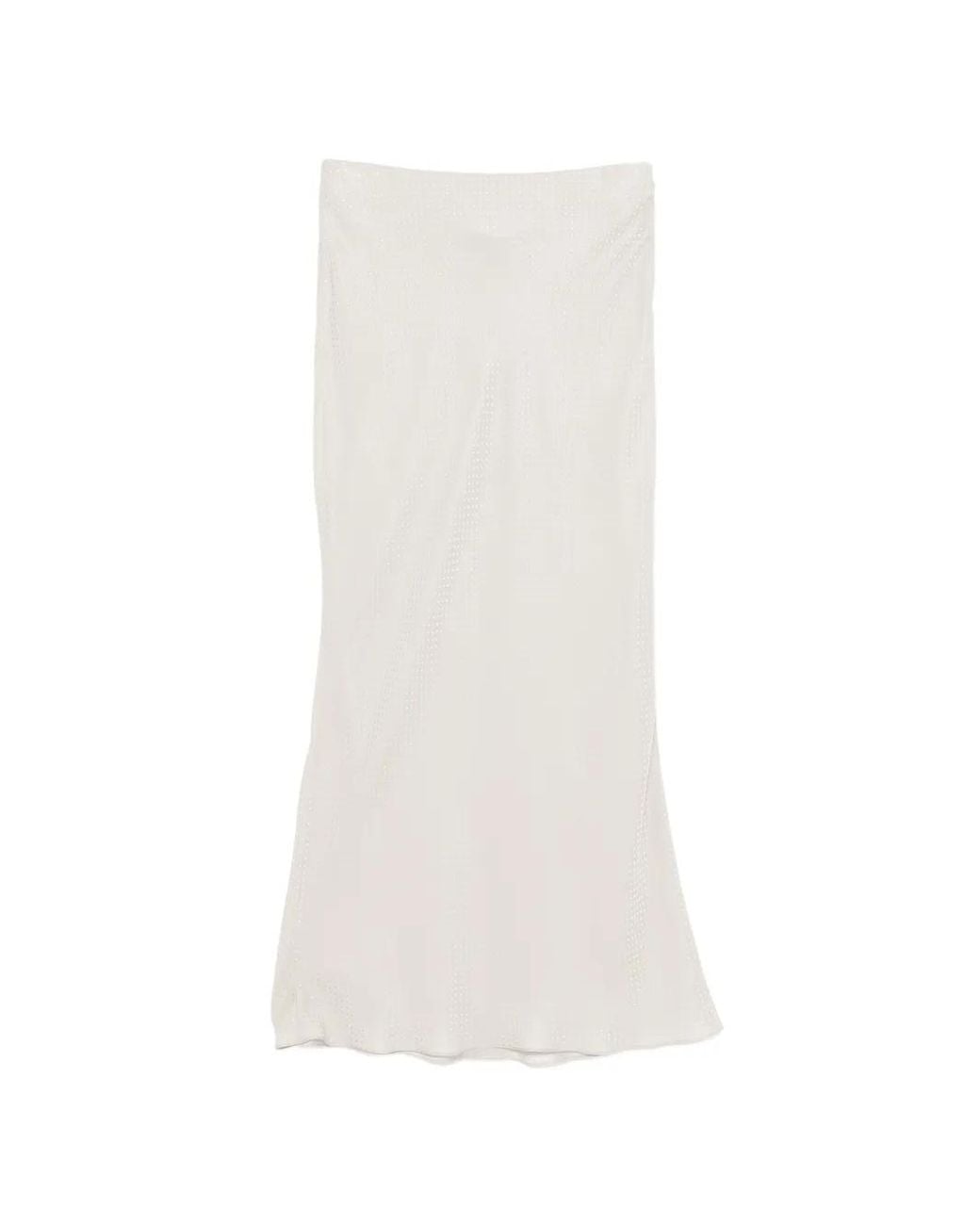 Tom Ford White Jupe Mi-Longue À Motif D'Étoiles