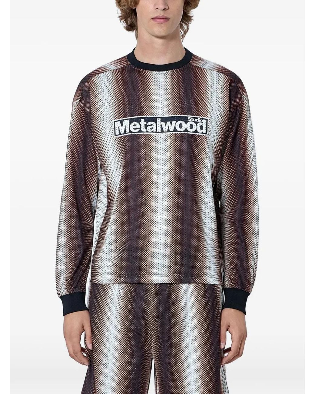 METALWOOD STUDIO Gray T-Shirt À Logo Poitrine for men