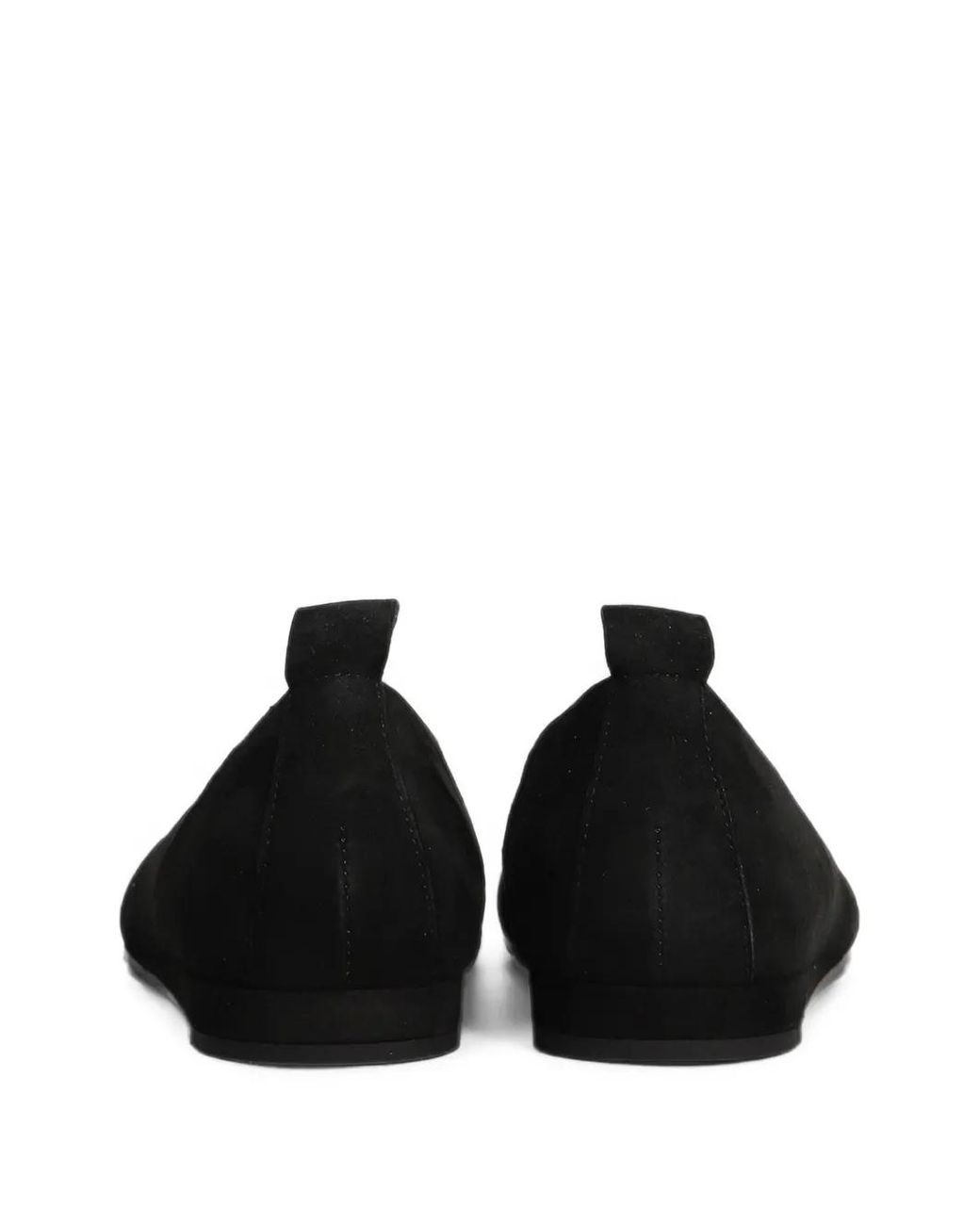 BIANCADI Black Square-Toe Ballet Flats