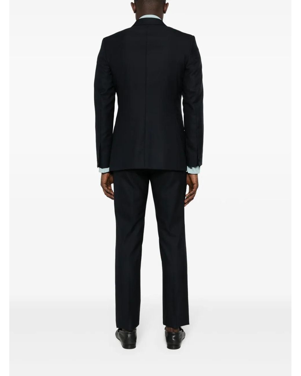 Fursac Black Double-Breasted Faille Wool Tuxedo for men