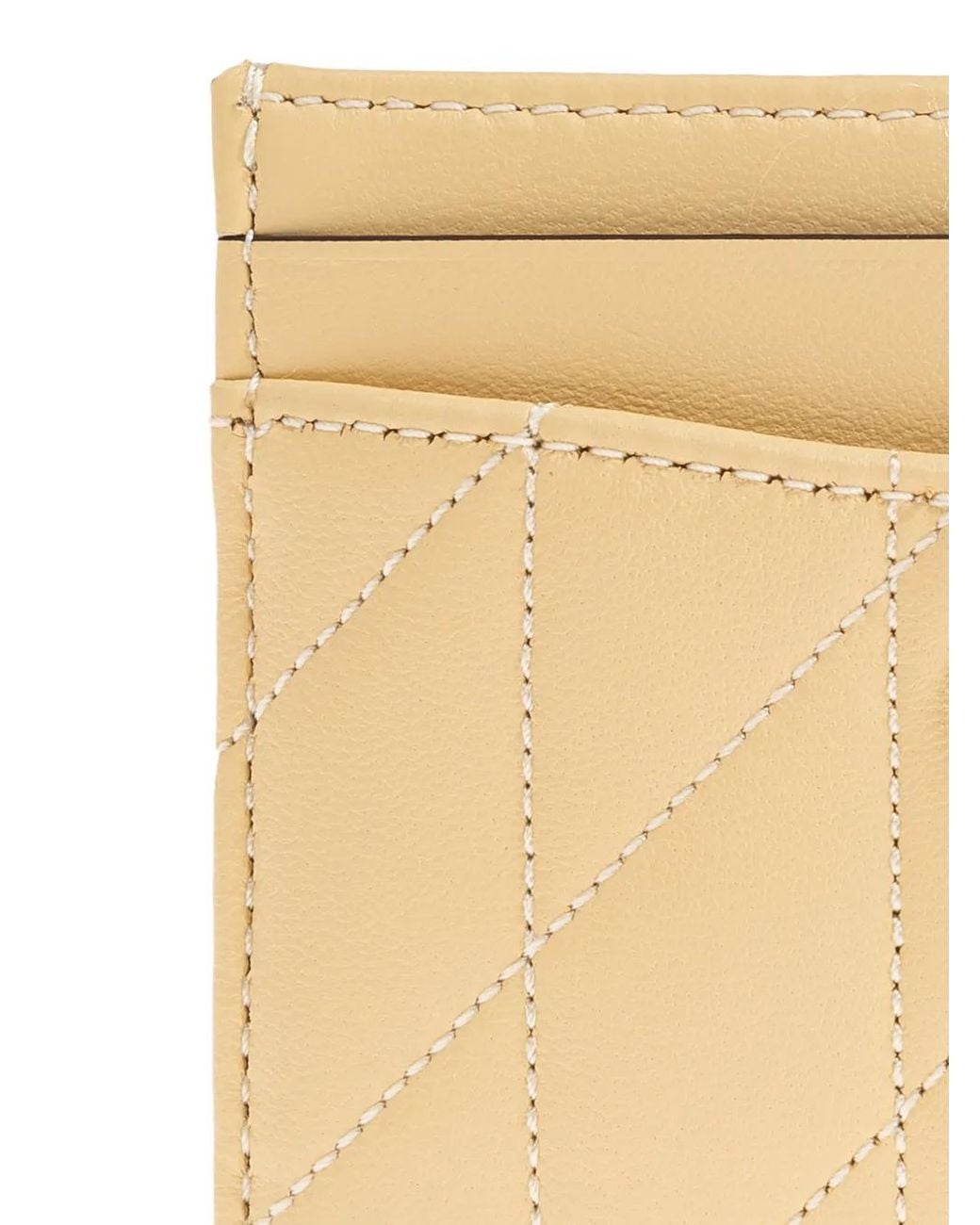 COACH Natural Porte-Cartes En Cuir À Design Matelassé