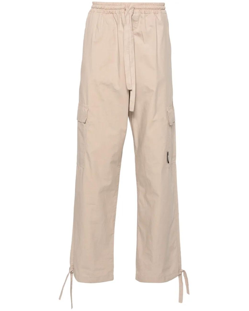 MSGM Natural Cargo Pants Clothing for men