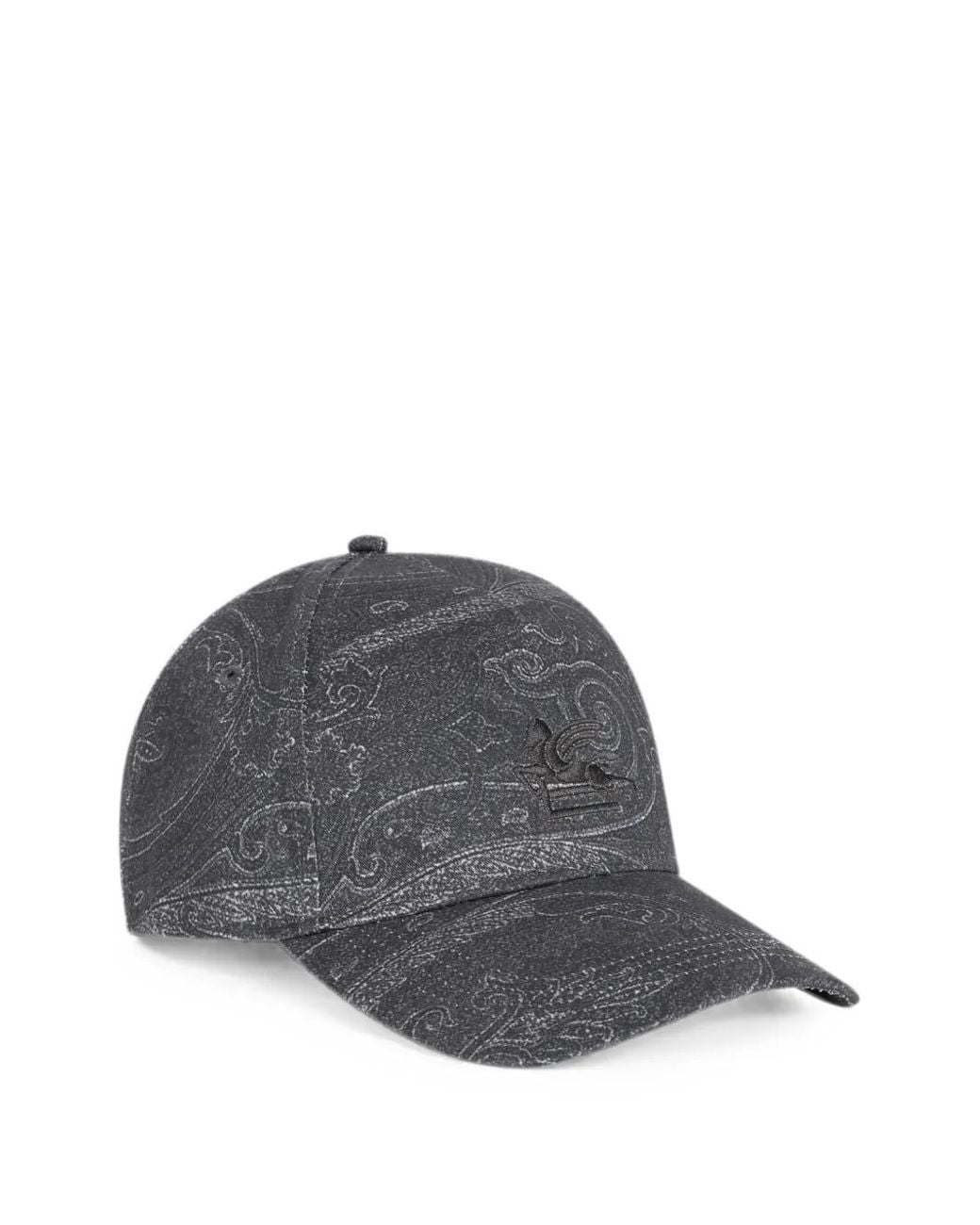 Etro Gray Pegaso Paisley Baseball Cap for men