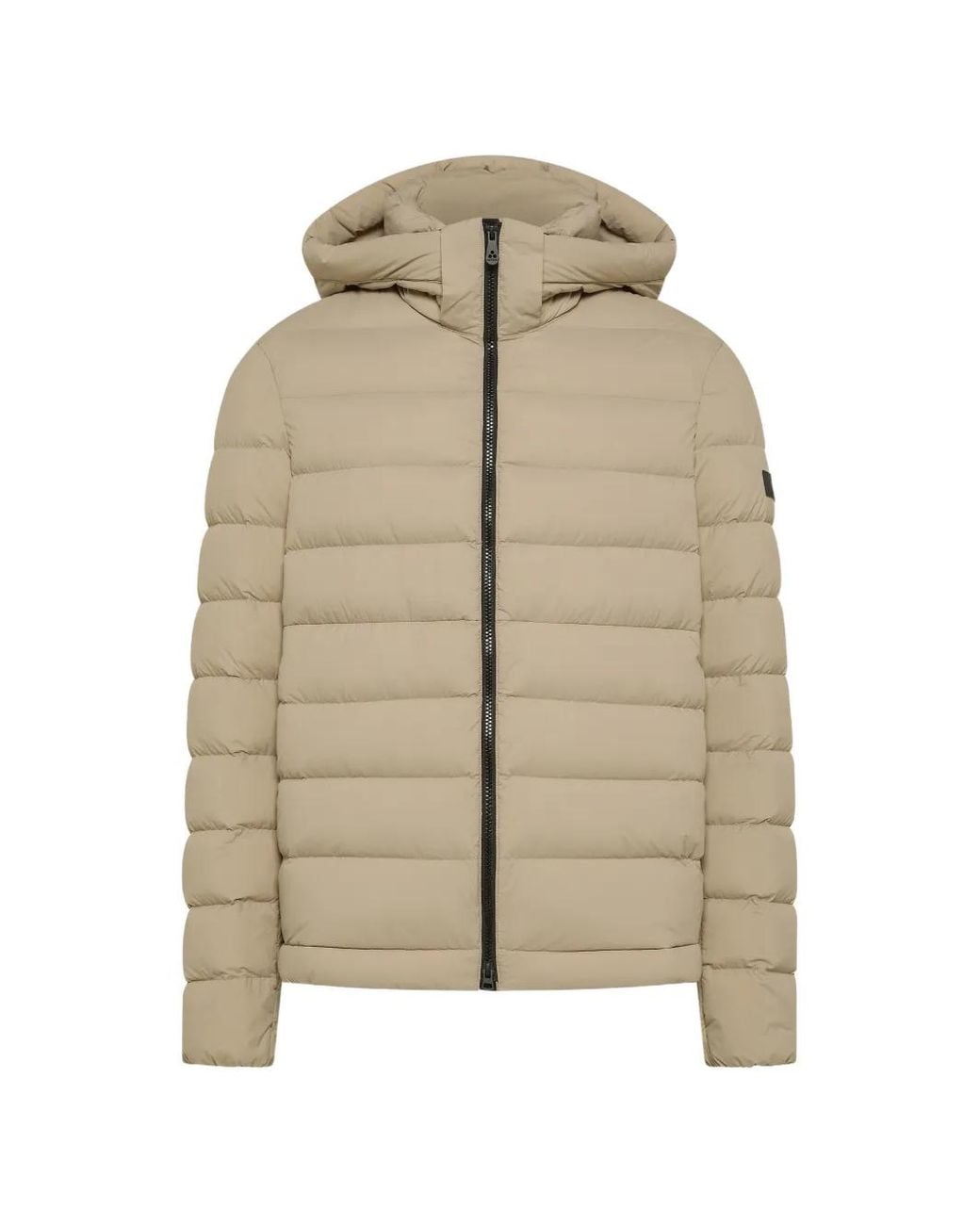 Peuterey Natural Logo-Patch Hooded Puffer Jacket for men