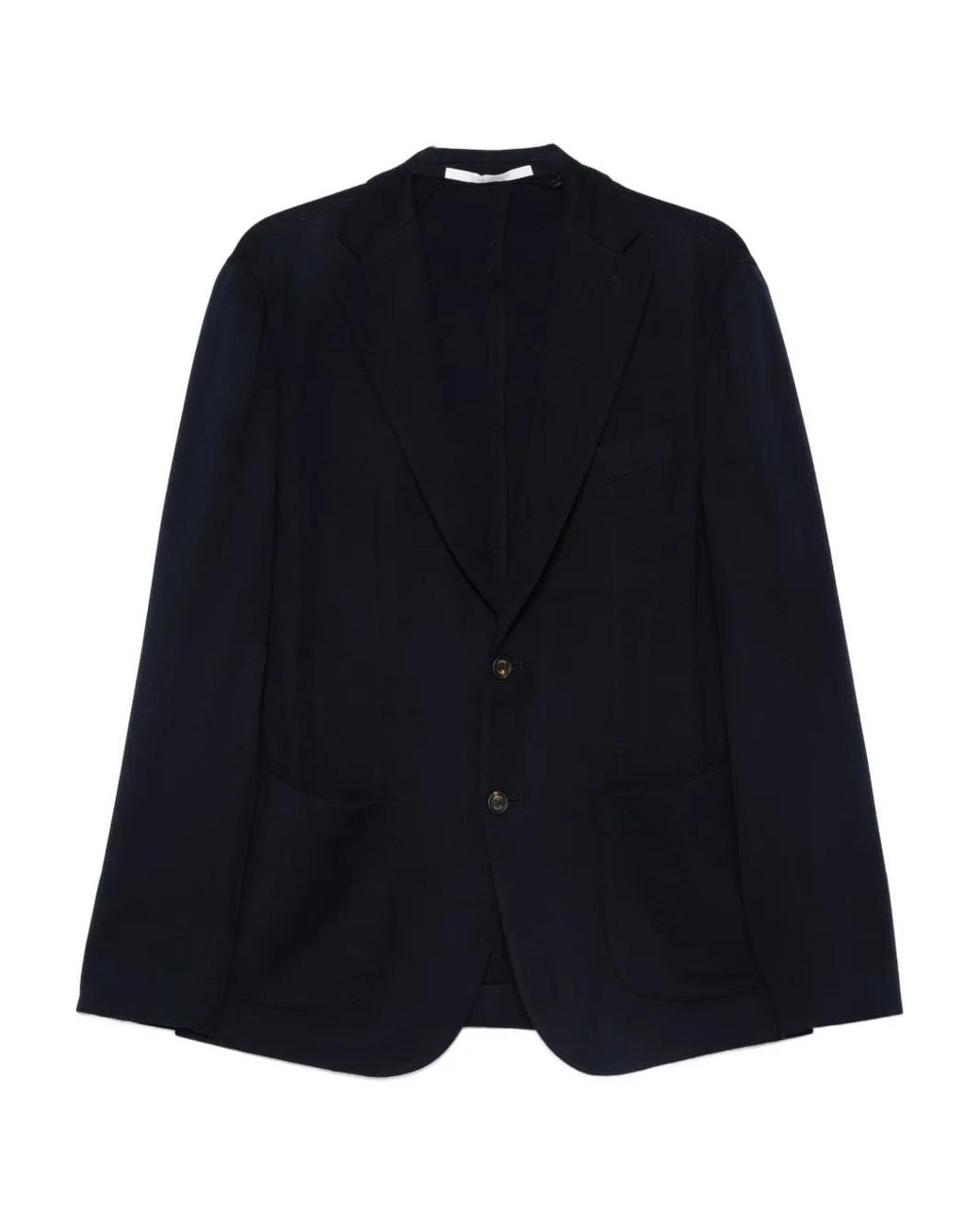 Eleventy Blue Single-Breasted Patch-Pocket Blazer for men