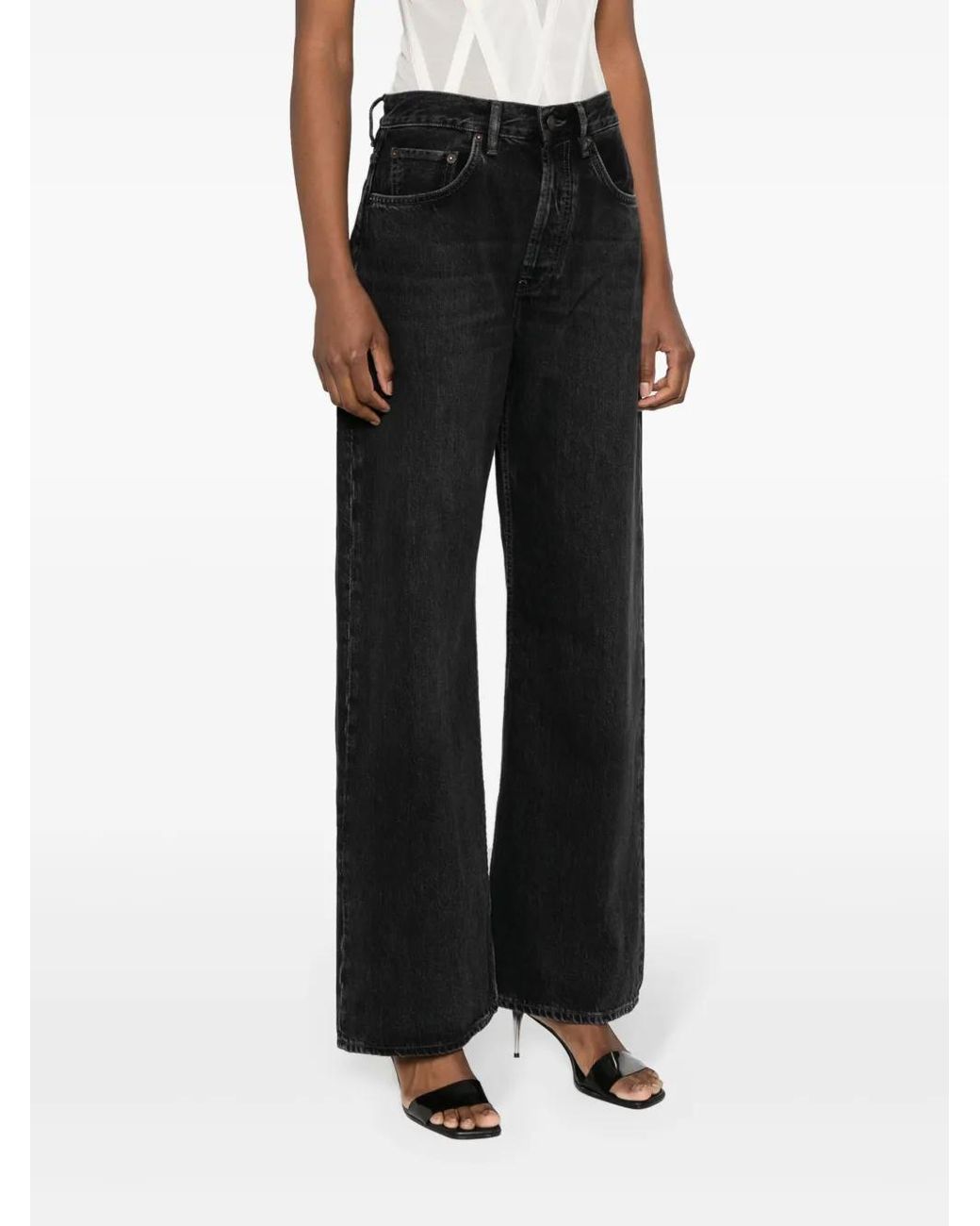 Acne Black Denim Cotton Jeans