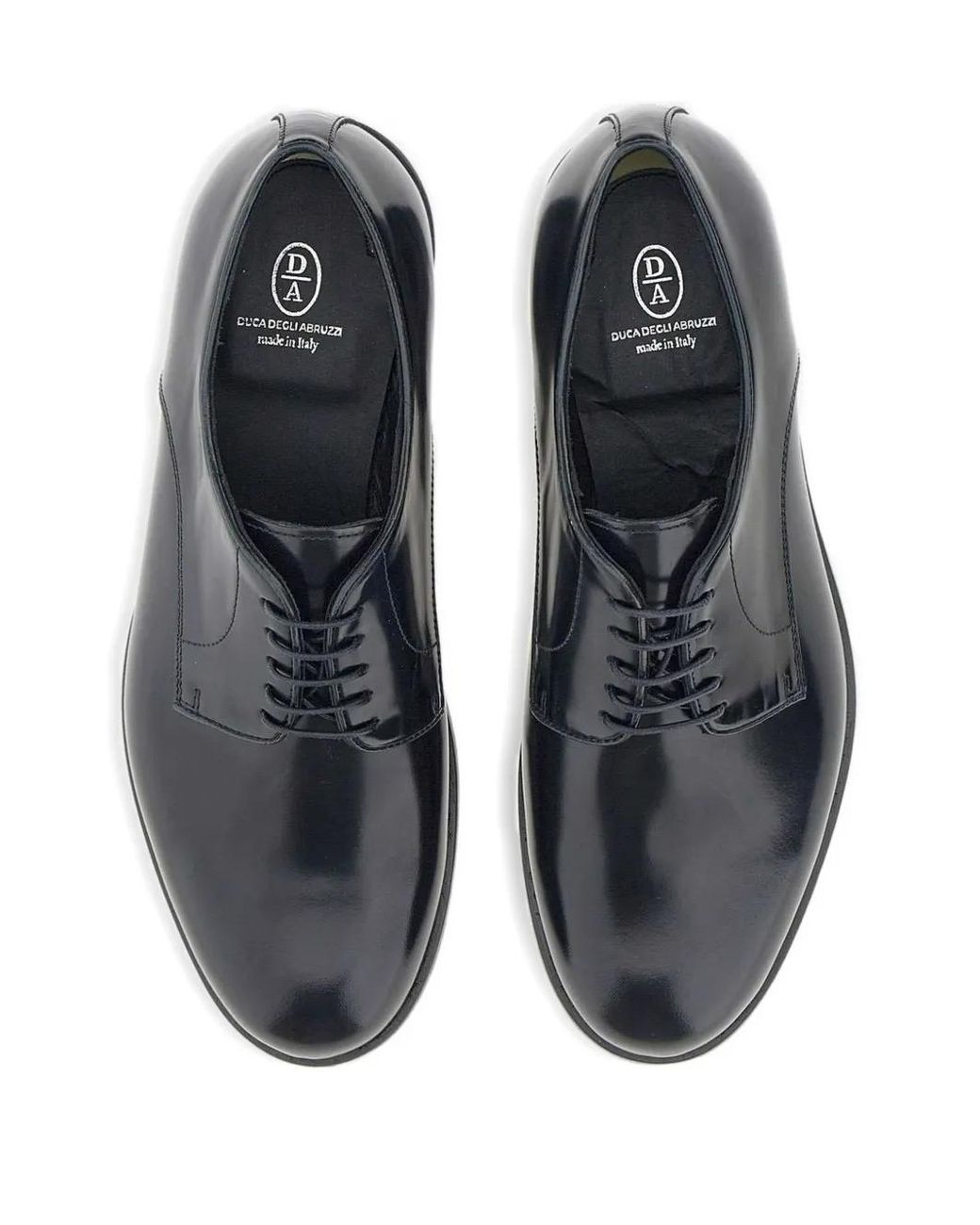 Duca Degli Abruzzi Gray Lace-Up Leather Derby Shoes for men