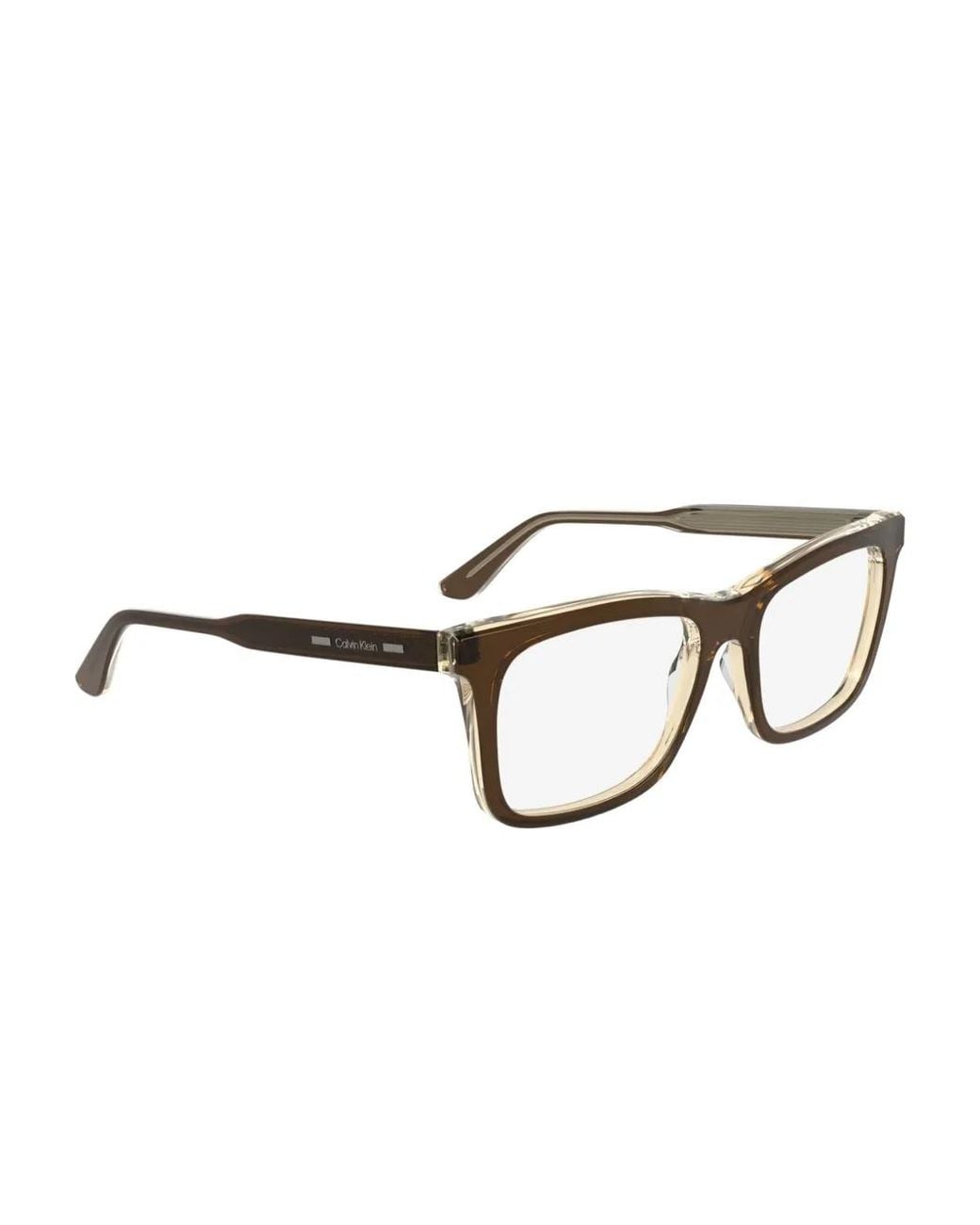 Calvin Klein Brown Rectangle-Frame Glasses for men