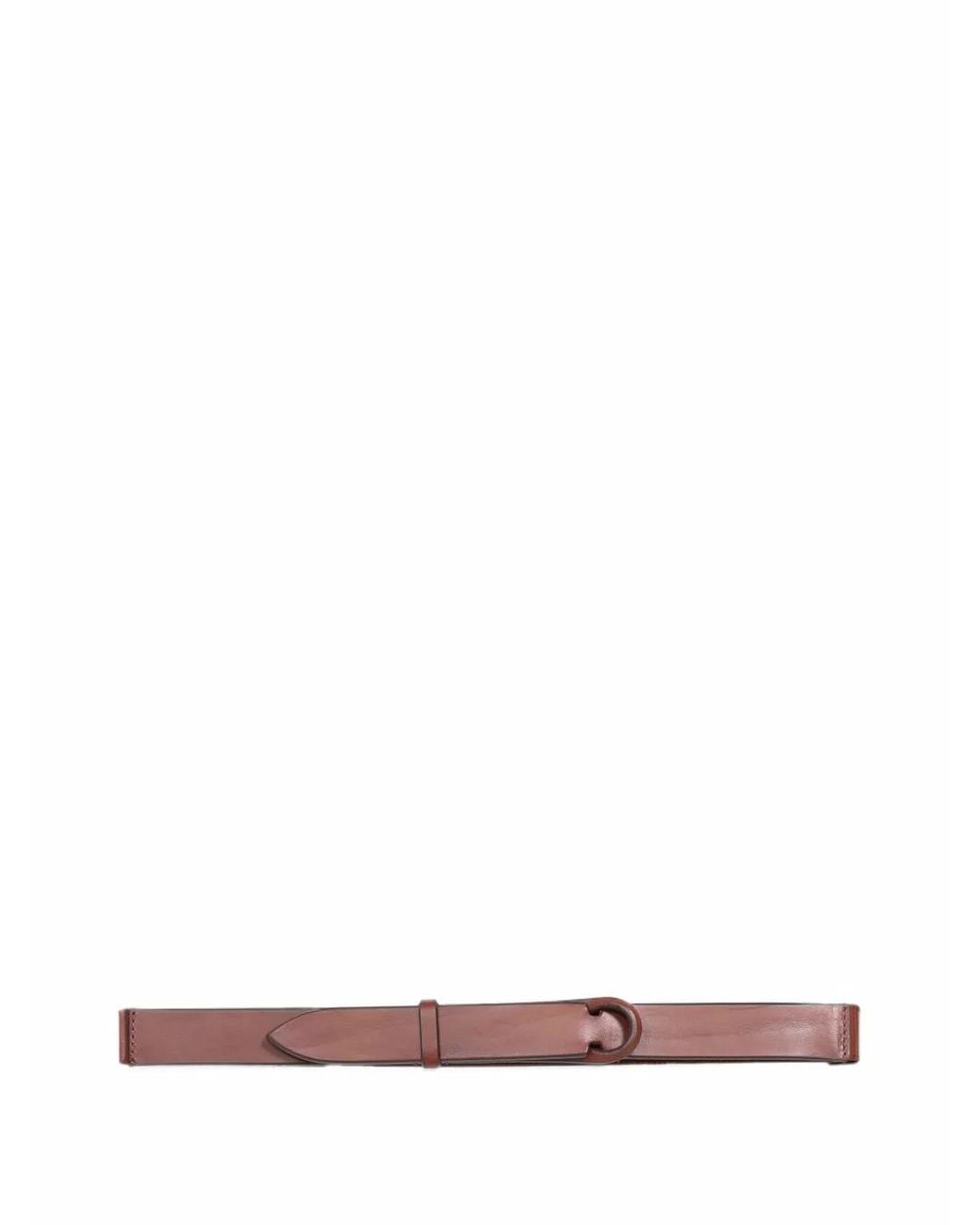 Orciani White Adjustable-Closure Leather Belt for men