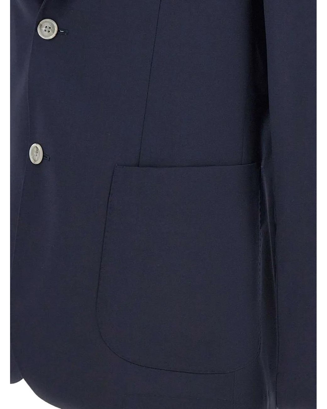 Barba Napoli Blue Wool Blazer for men