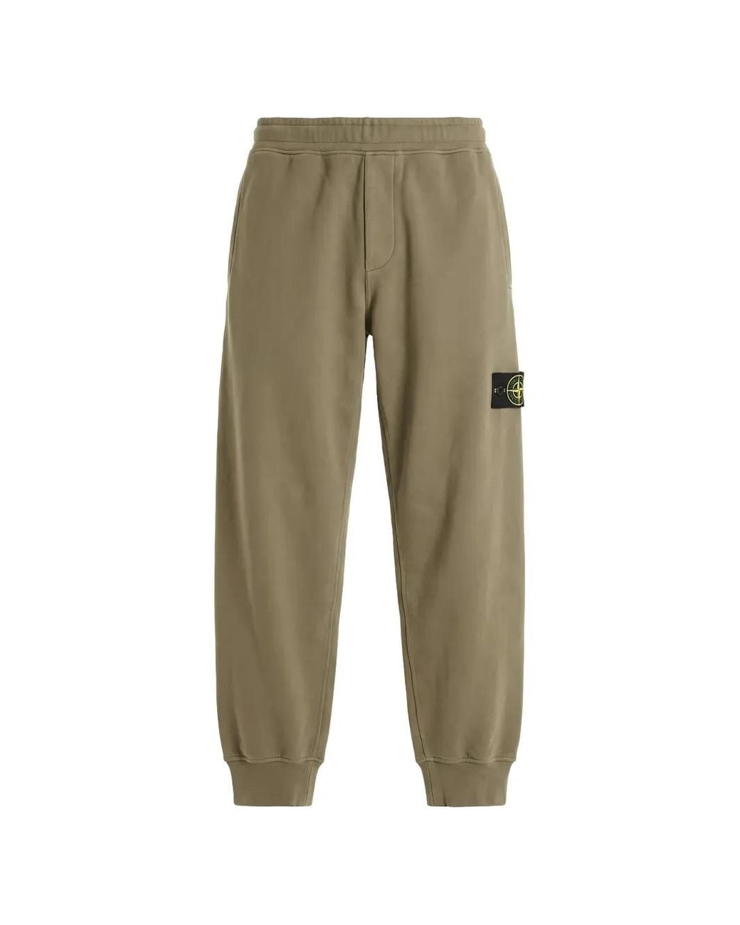 Stone Island Green Logo-Patch Track Pants for men