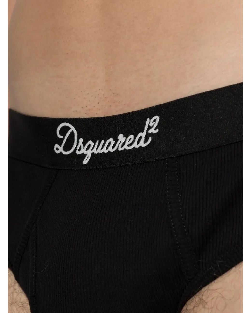 DSquared² Black Logo Signature Brief for men