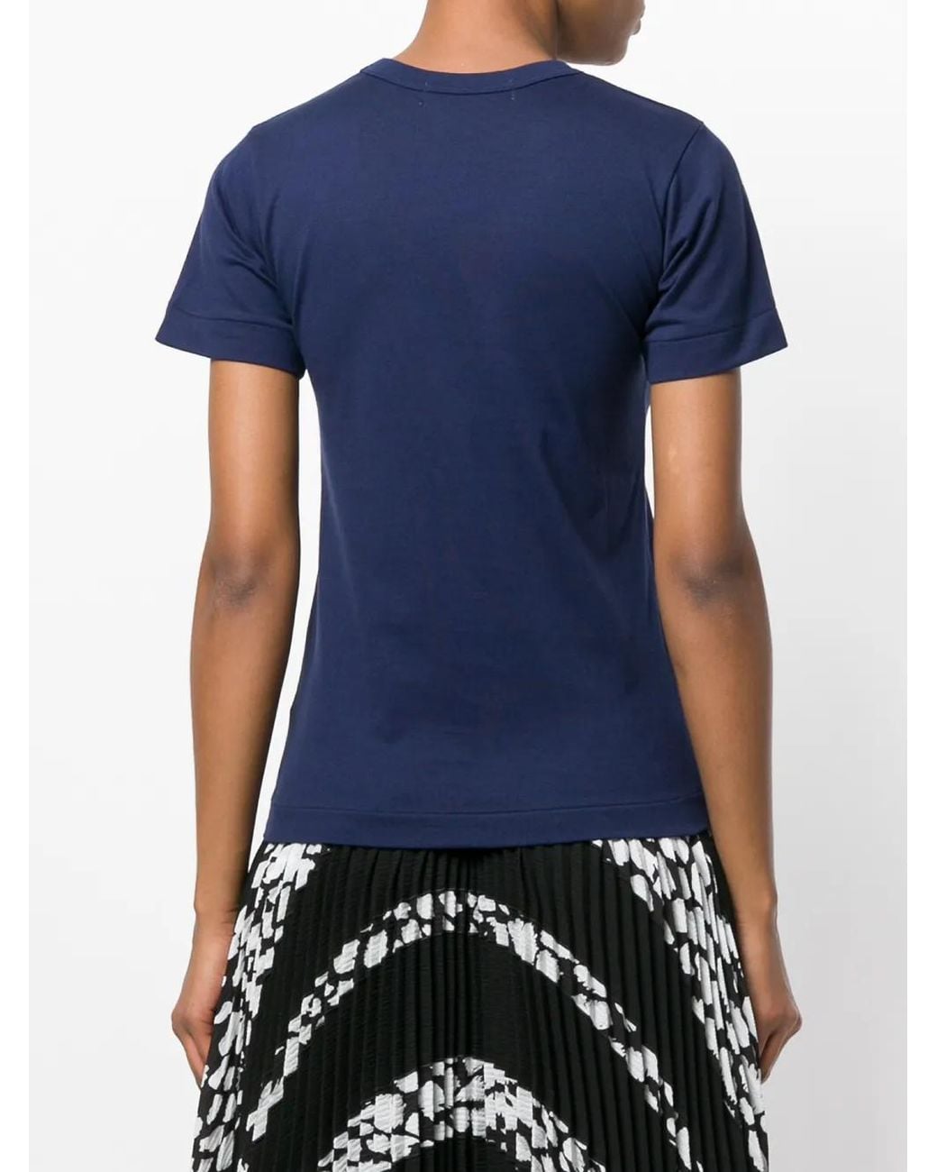 COMME DES GARÇONS PLAY Blue Slim Fit Logo T-Shirt