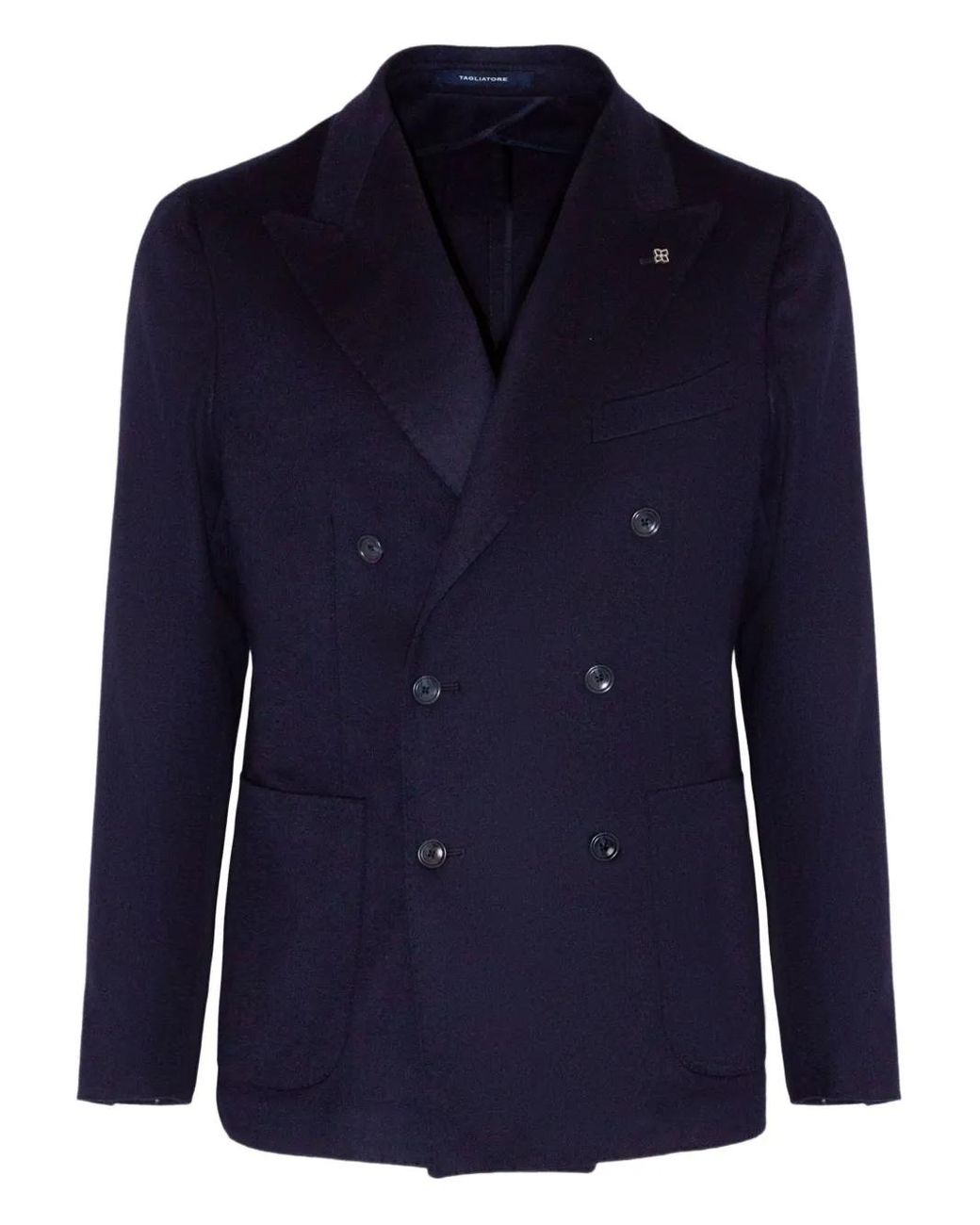 Tagliatore Blue Double-Breasted Jacket for men