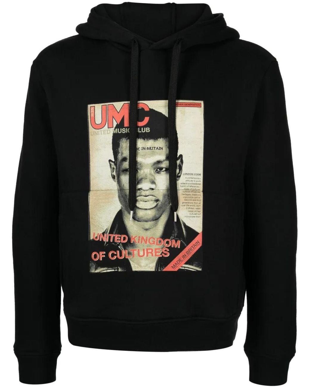 Neil Barrett Black Photograph-Print Jersey Hoodie for men