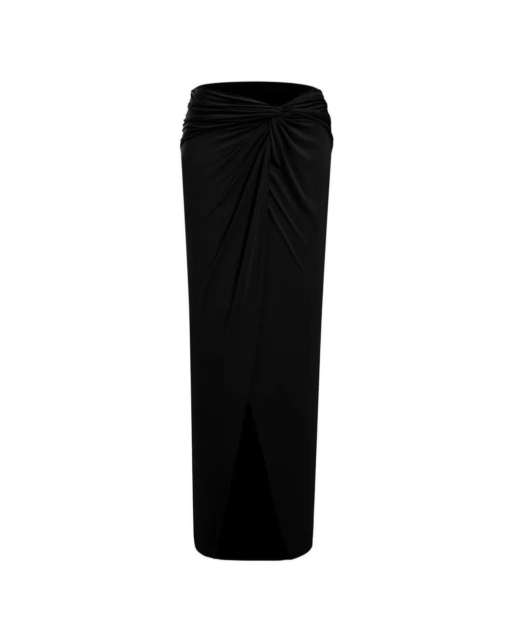 12 STOREEZ Black Siesta Twisted-Front Skirt