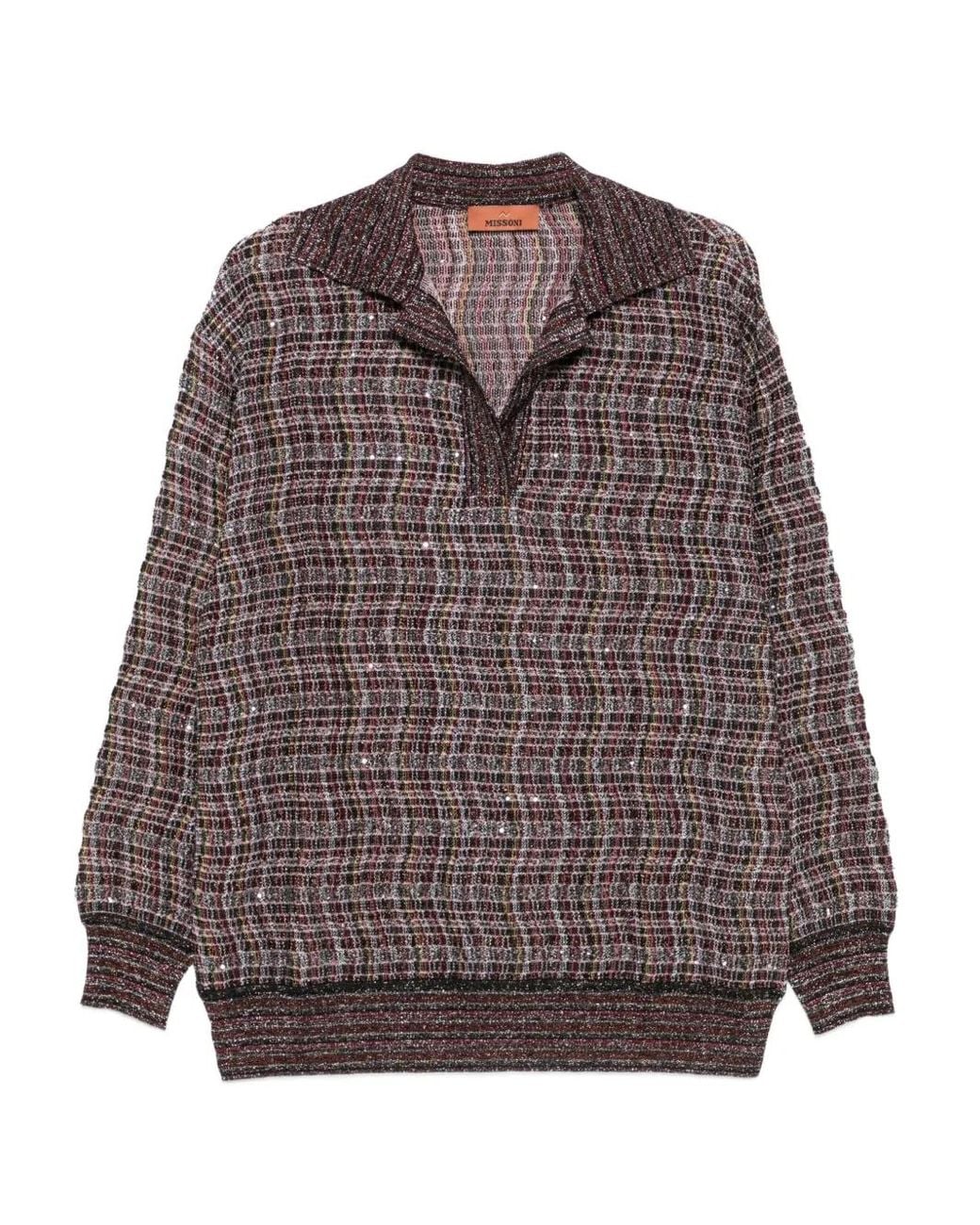 Missoni Brown V-Neck Sweater