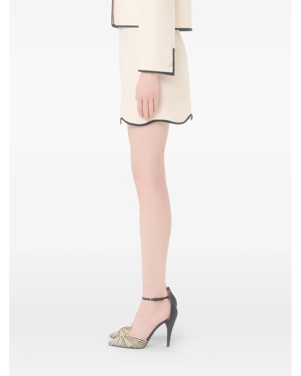 Valentino Garavani Natural Wave-Hem Mini Skirt