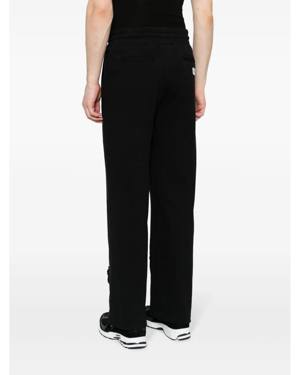 Mostly Heard Rarely Seen Black Four Ankle Cotton Track Trousers for men