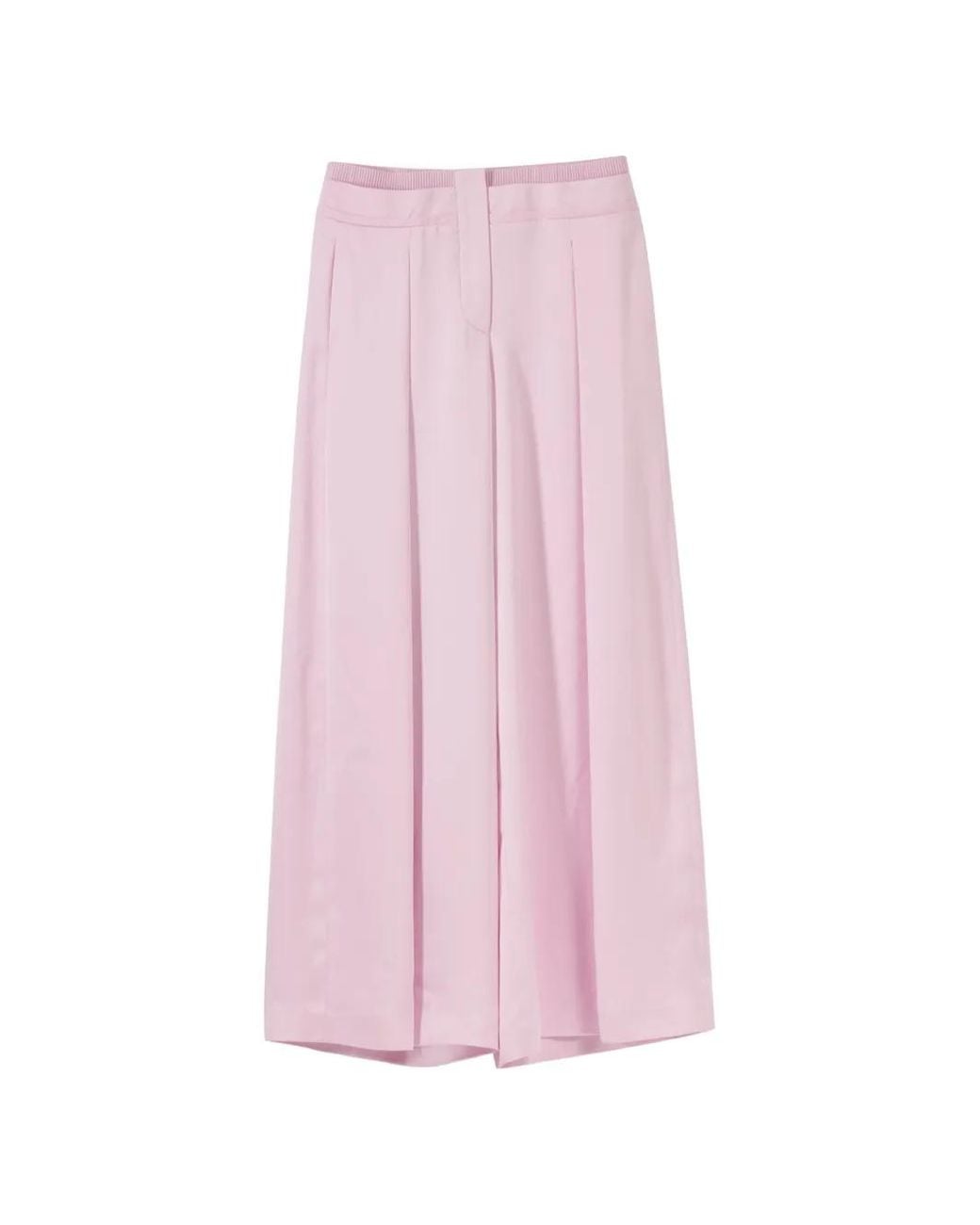 Genny Pink Envers Pleated Palazzo Pants