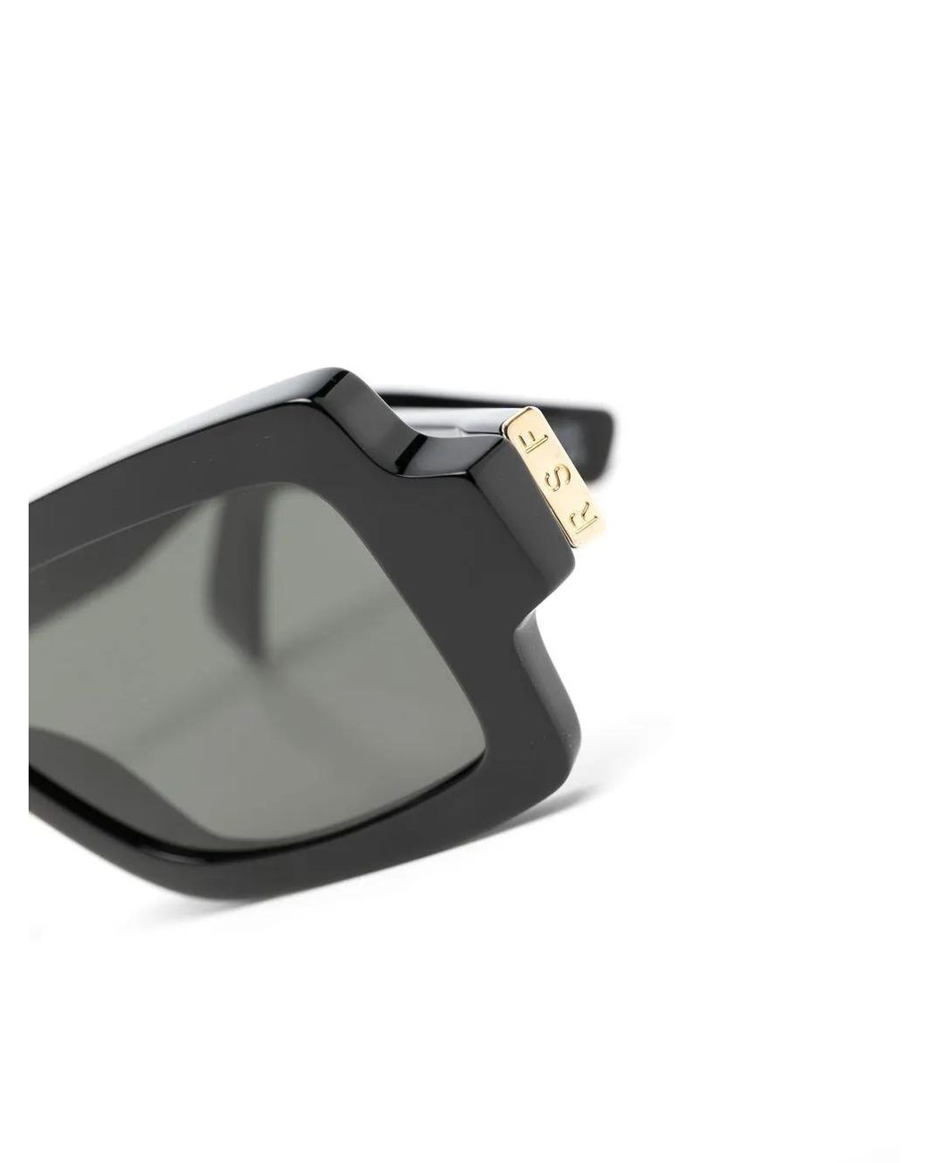 Retrosuperfuture Black Rectangle-Frame Sunglasses