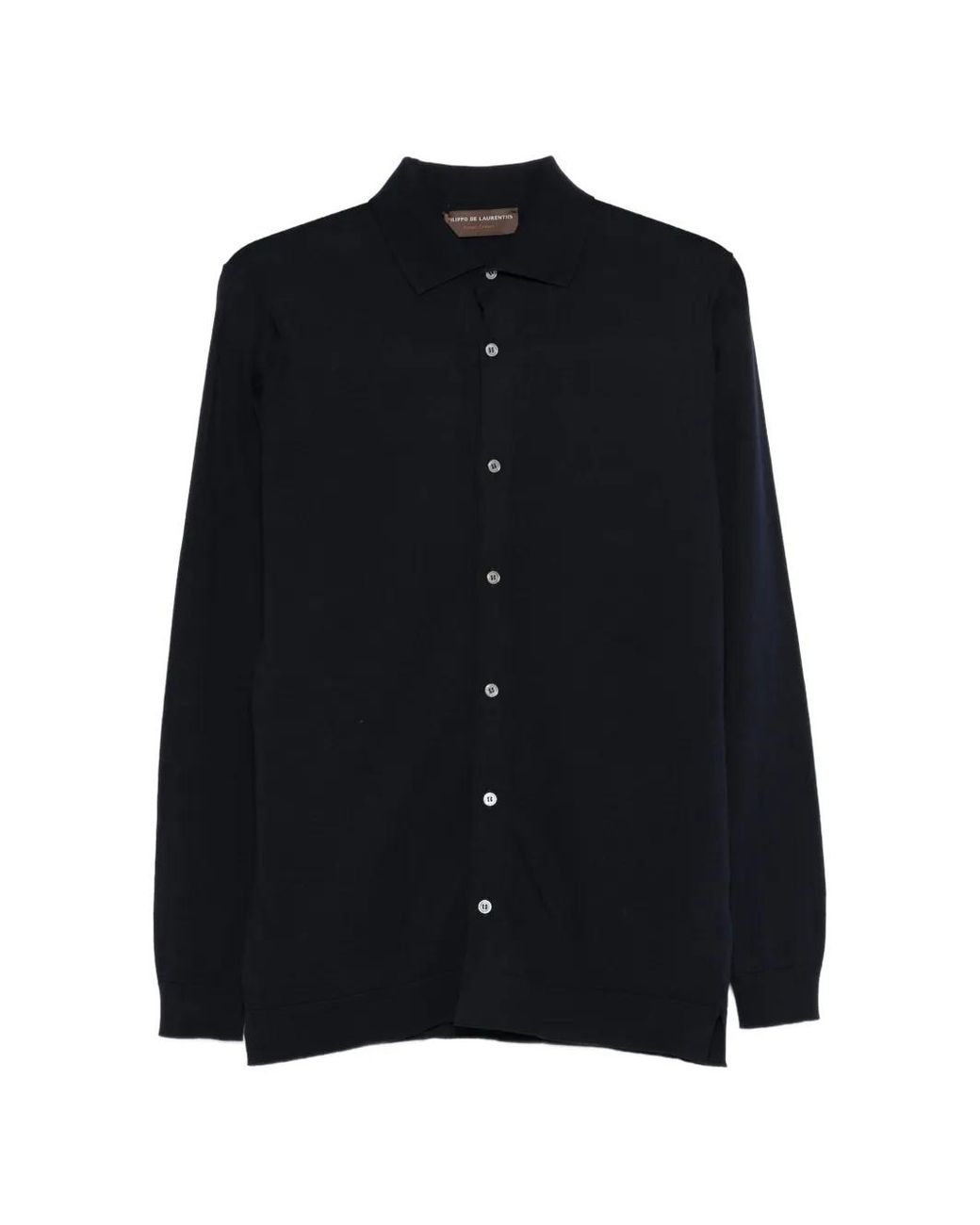 FILIPPO DE LAURENTIIS Blue Long-Sleeve Buttoned Shirt for men