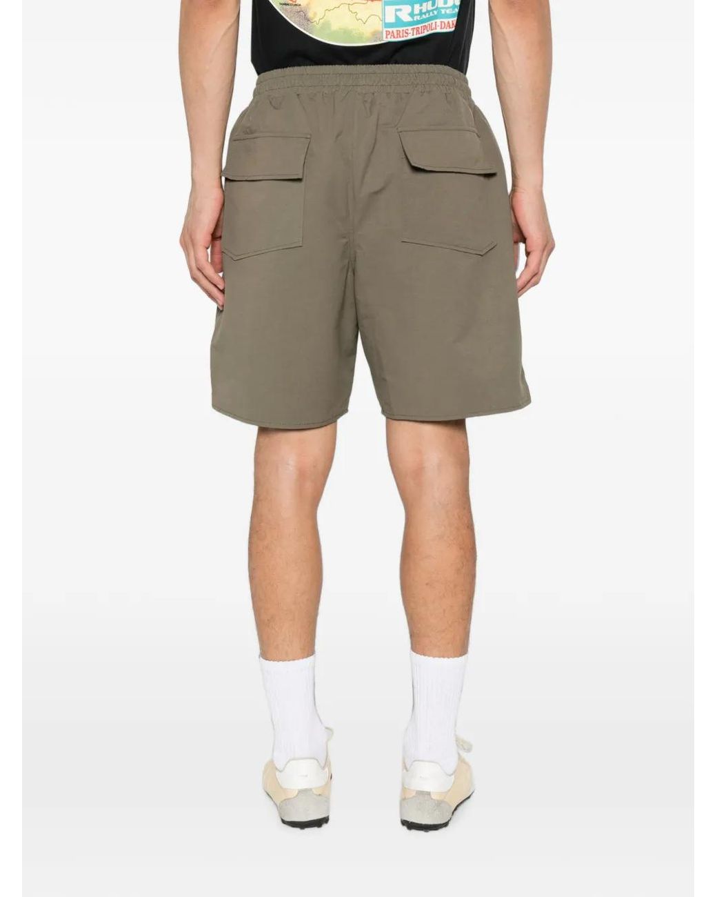 Rhude Gray Logo Shorts for men