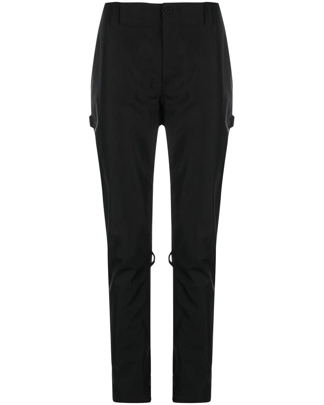 The Power for the People Black Zip-Detail Drop-Crotch Trousers for men