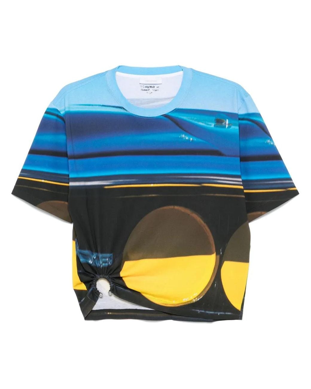 Rabanne Blue Graphic Print T-Shirt