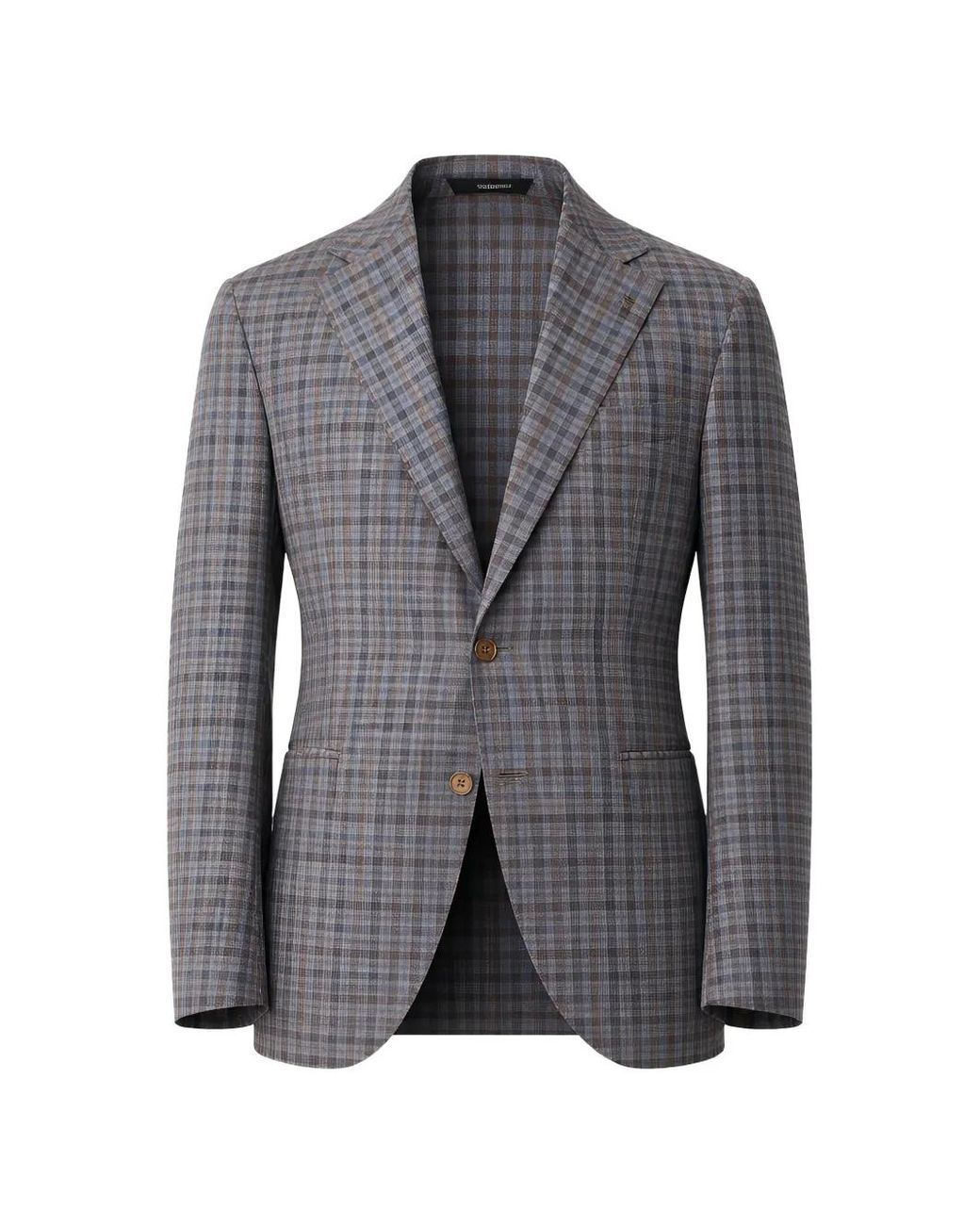 Tombolini Gray Blazer À Carreaux for men