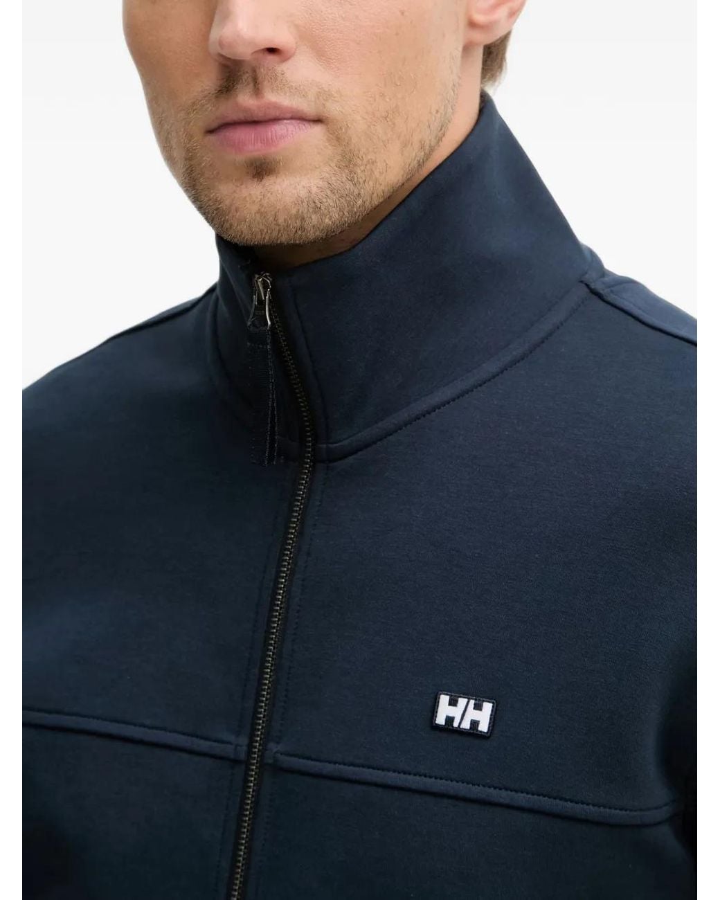 Helly Hansen Blue Koster Logo-Patch Zip-Up Jacket for men