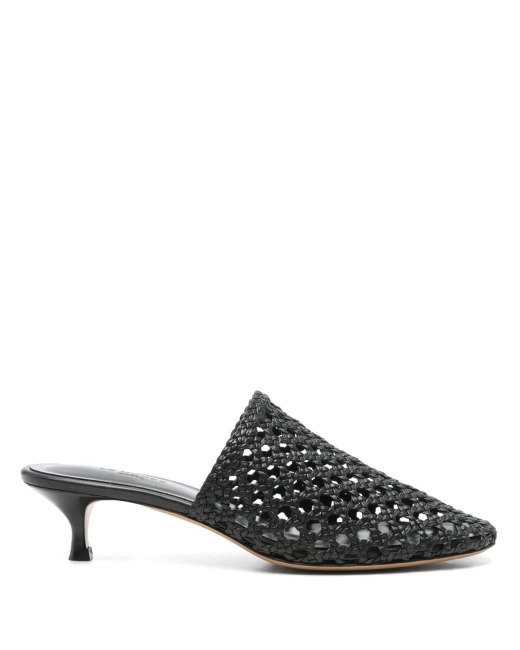 Le Monde Beryl Black Woven Mules