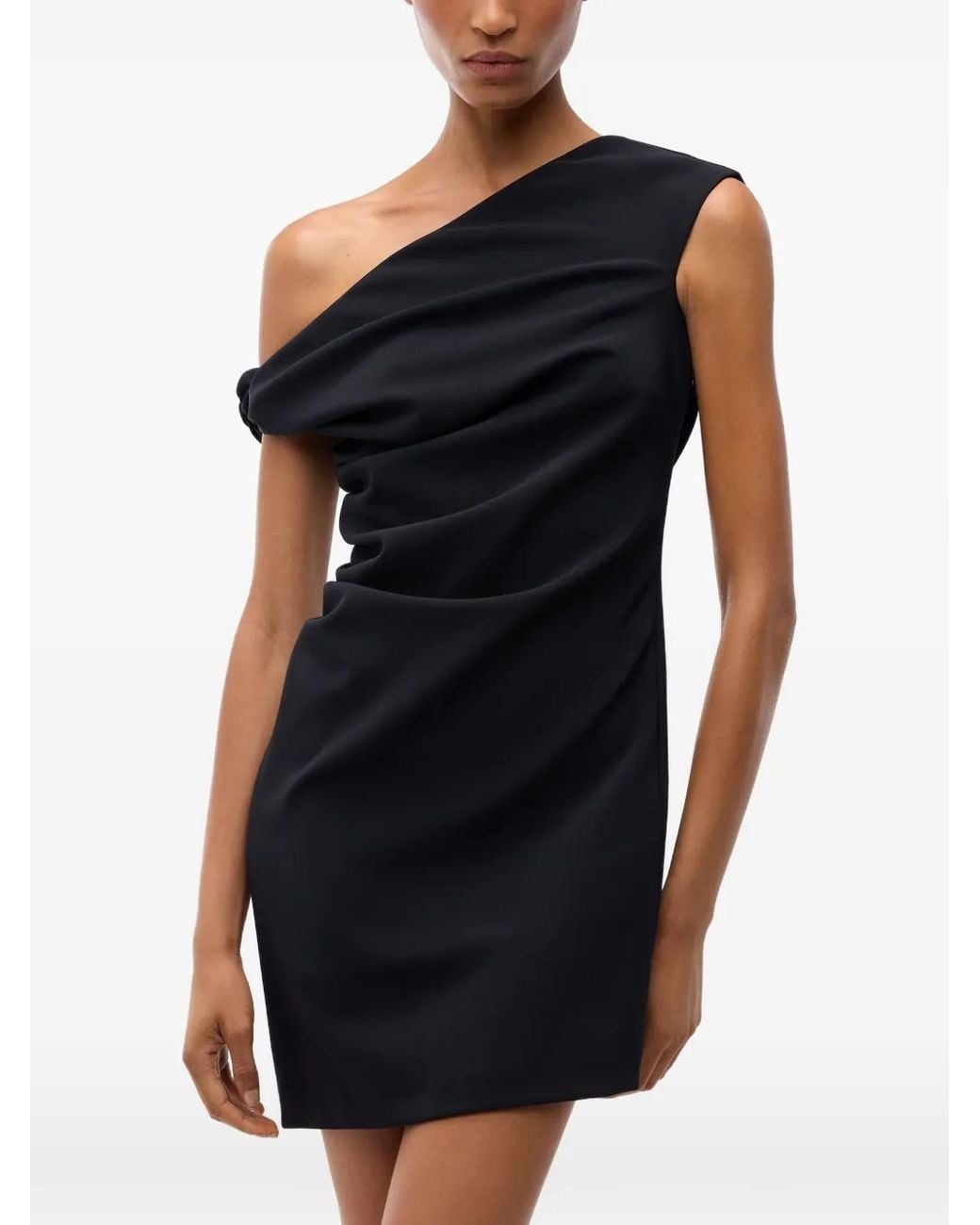 Pinko Black Slim-Fit Mini Dress With Draping