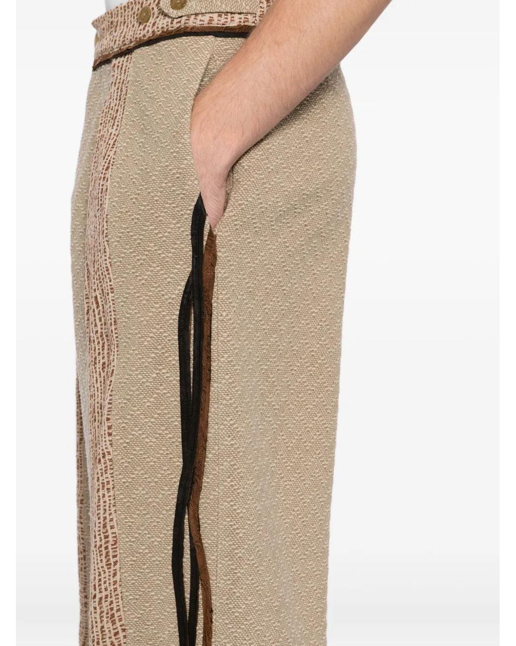 Commun's Natural Turn-Up Hemed Pants for men