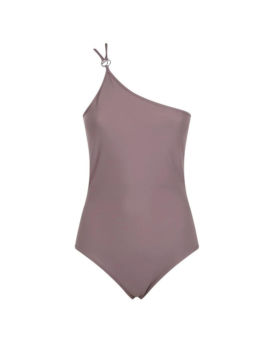 Coperni Purple One Shoulder Swimsuit