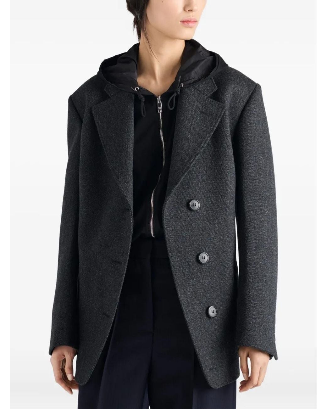 Chaqueta Re-Nylon Prada de color Black