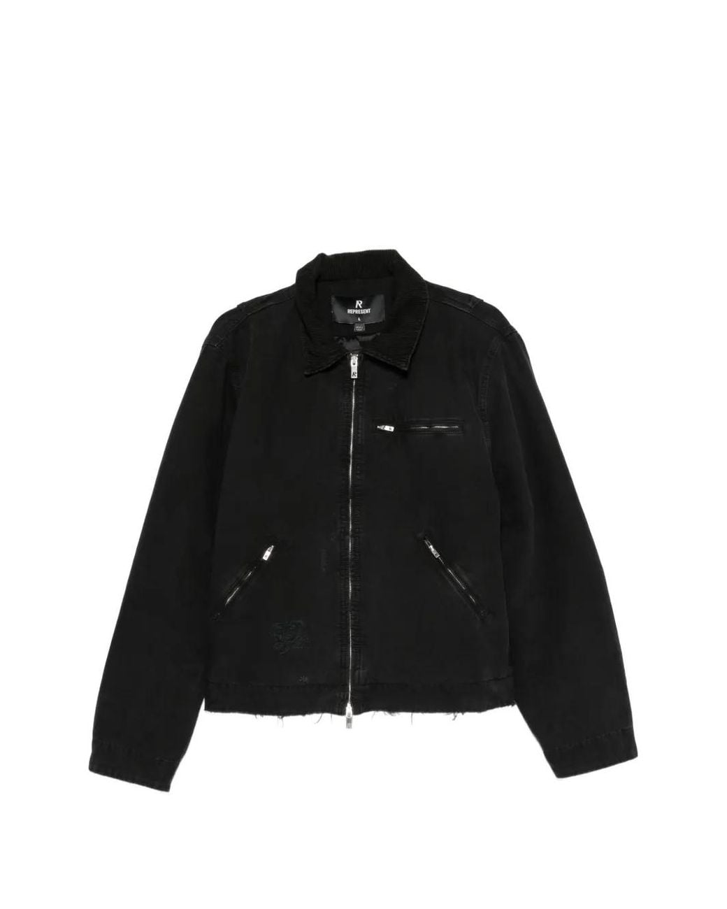 Represent Black Zip-Up Jacket for men