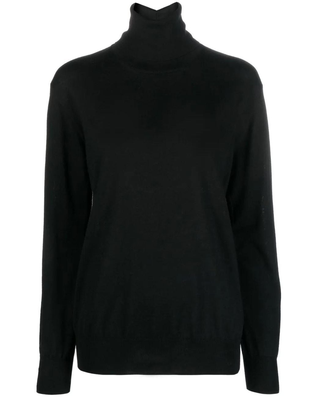 Jil Sander Black Roll-Neck Wool Jumper