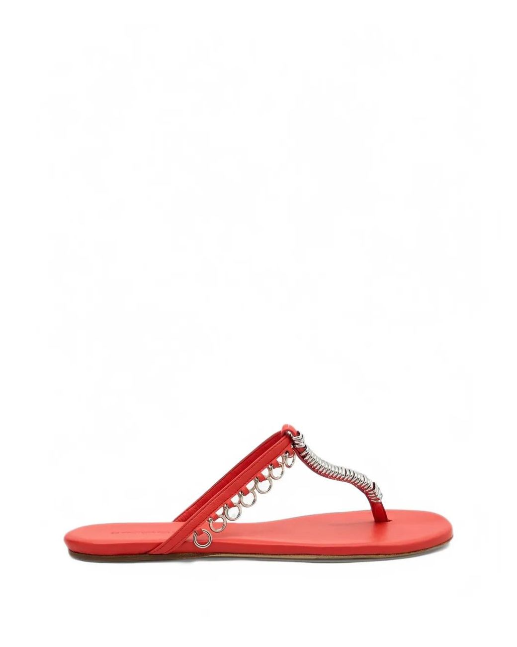 Christopher Esber Red Pierced Flat Sandals