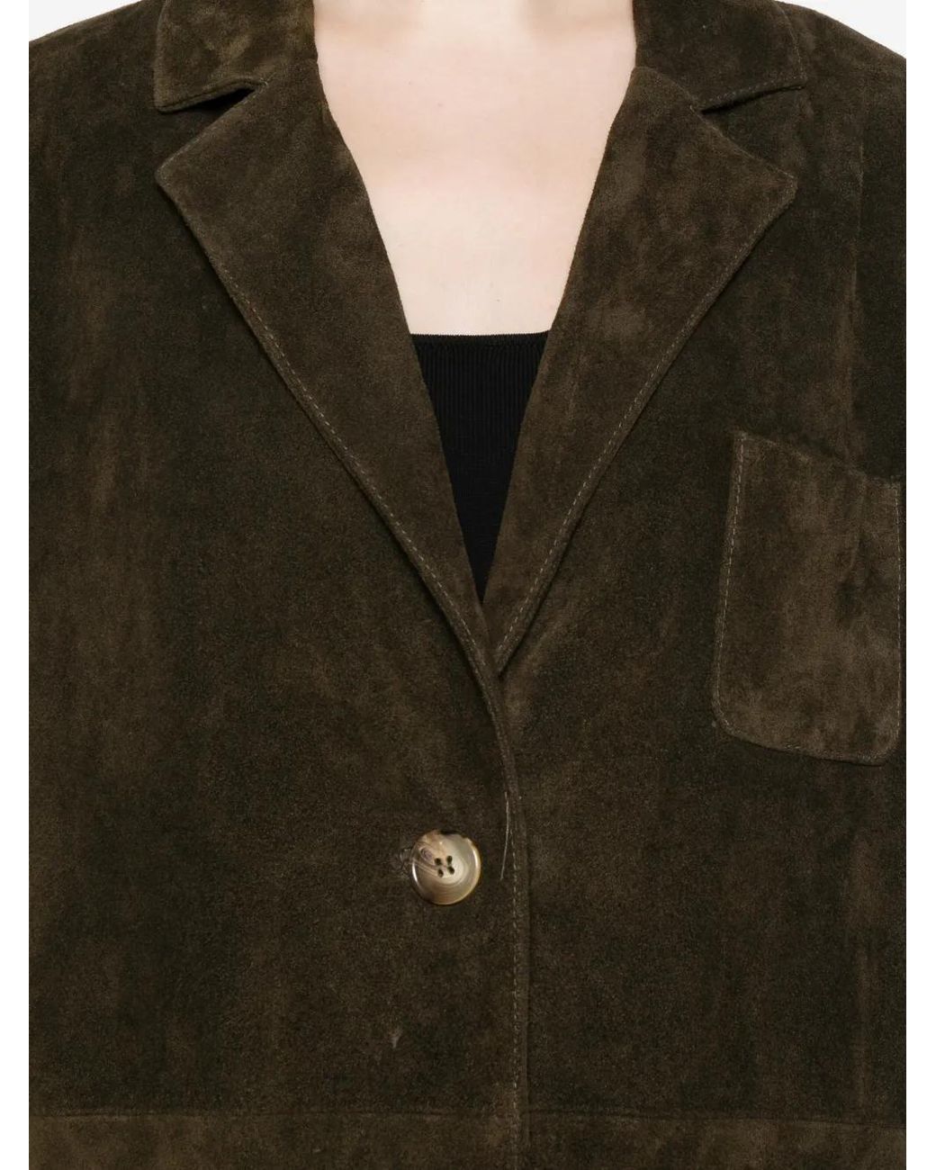 Abrigo Con Botones Y Bolsillos De Parche ViCOLO de color Brown