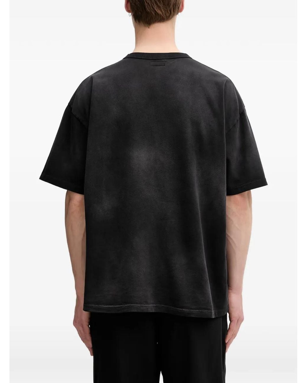 Beams Plus Black Faded-Effect T-Shirt for men