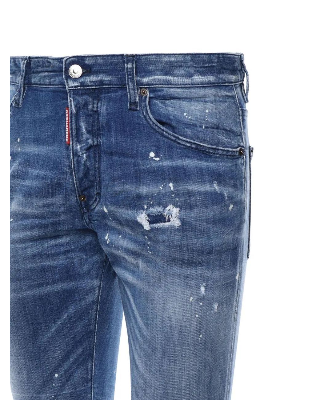 DSquared² Blue Slim-Fit Skater Jeans With Distressed Detailing for men