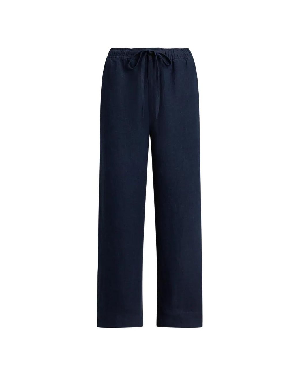 Polo Ralph Lauren Blue Drawstring Linen Trousers