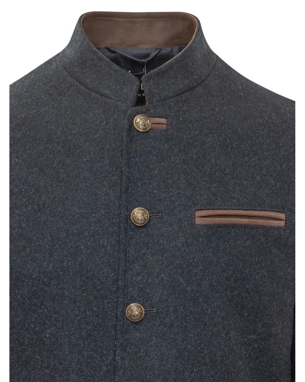 Schneiders Blue Otto High-Neck Coat for men